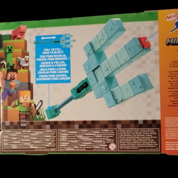 Minecraft Nerf Super Soaker Bundle. Includes Trident and Glow Squid Super Soaker - Picture 6 of 6